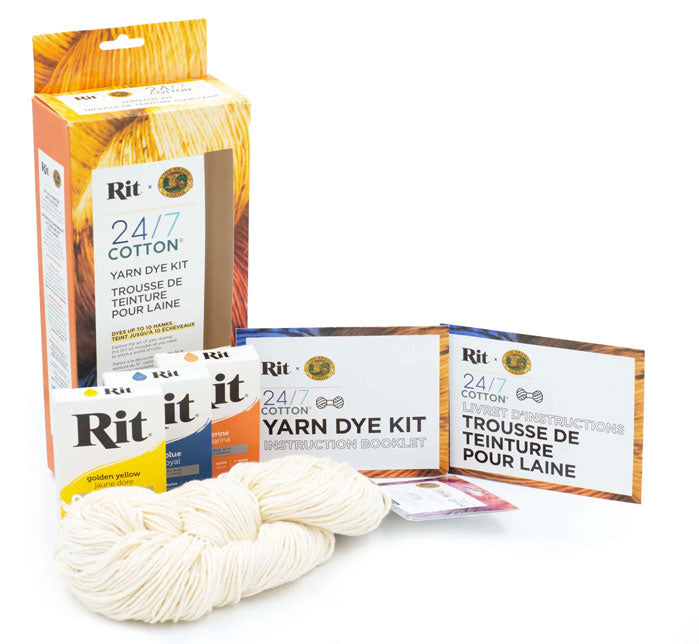 Lion Brand 24/7 Cotton Yarn Dye Kit
