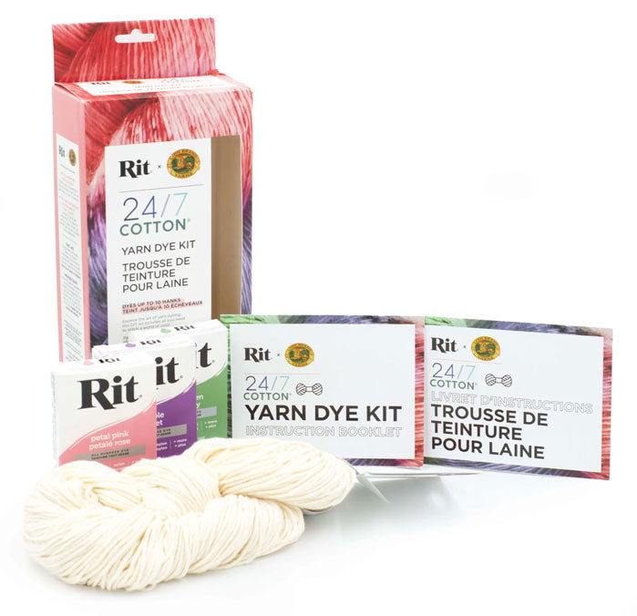 Lion Brand 24/7 Cotton Yarn Dye Kit