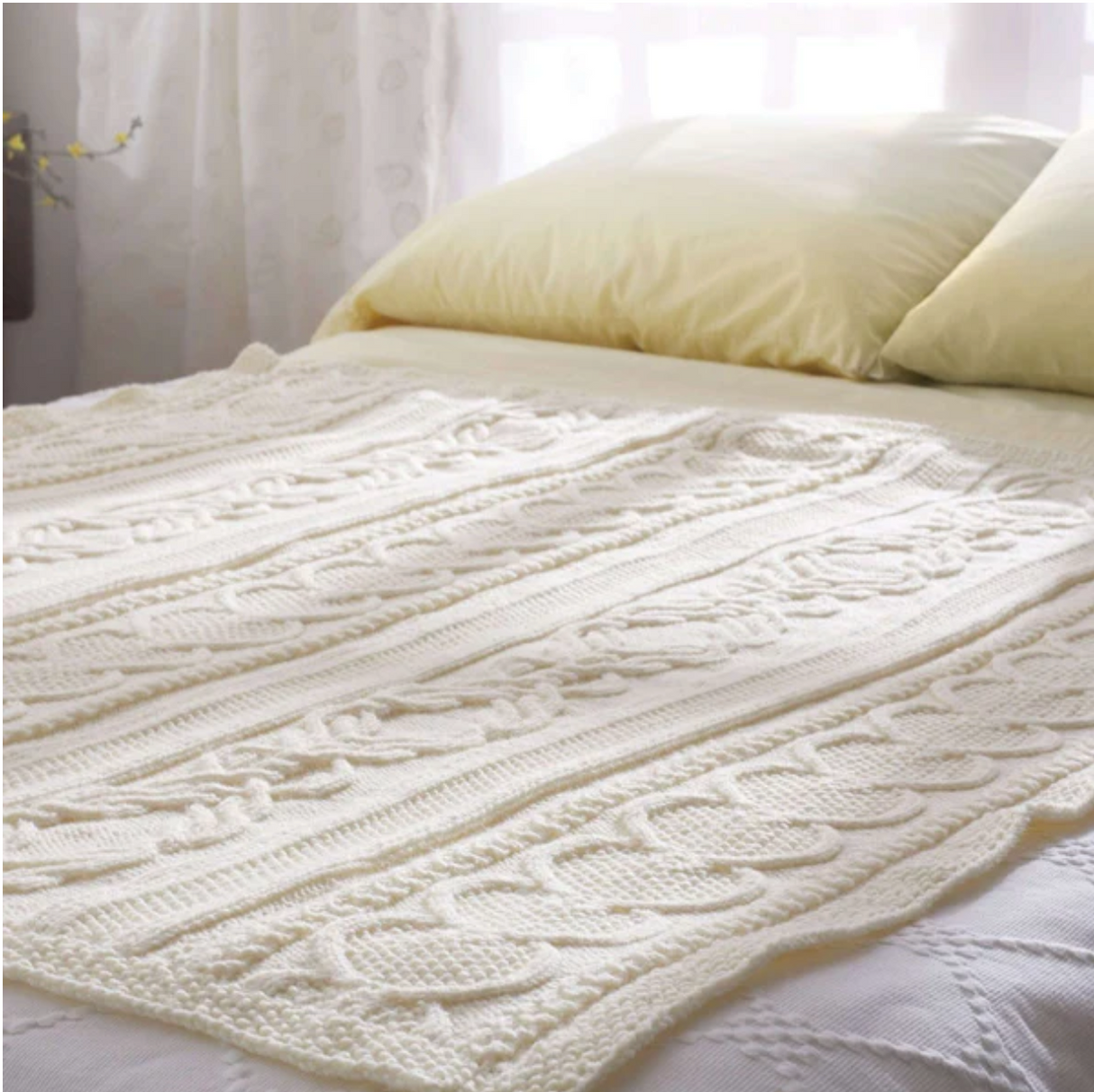 Gift of Love Cable Knit Afghan