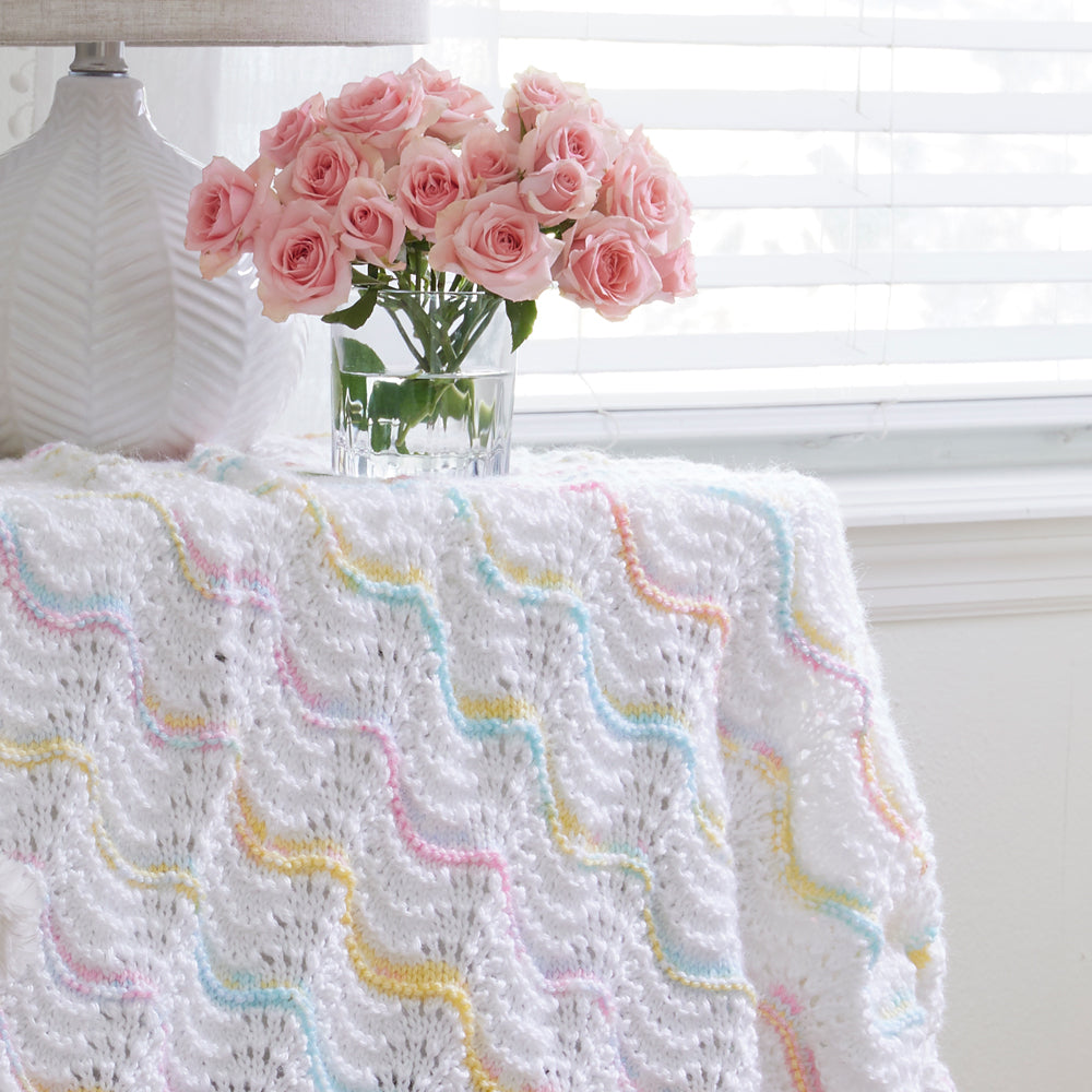 Peaceful Waves Knit Baby Blanket