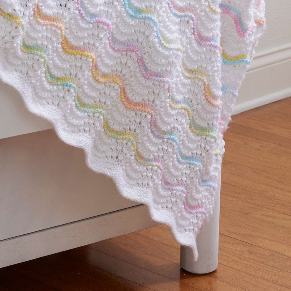 Peaceful Waves Knit Baby Blanket