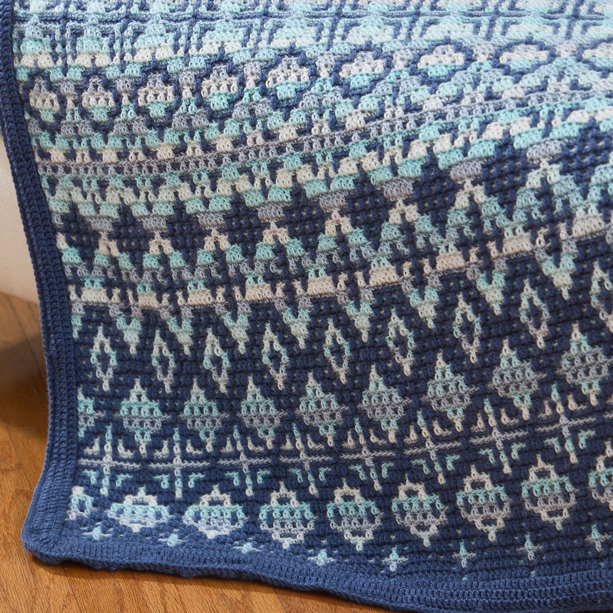 Snowscape Overlay Mosaic Blanket