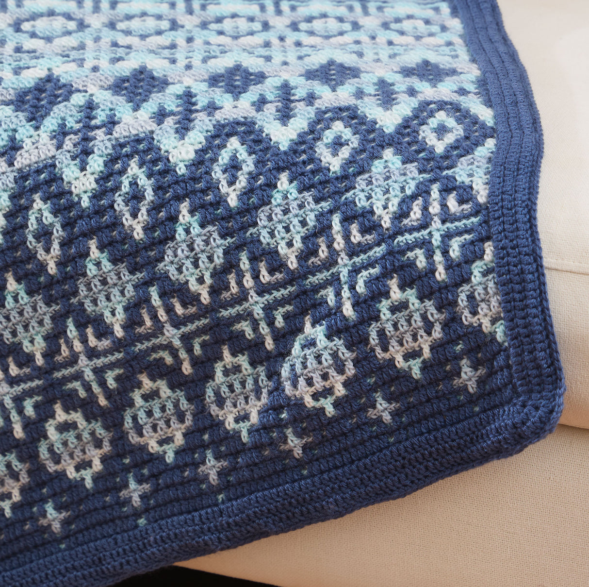 Snowscape Overlay Mosaic Blanket