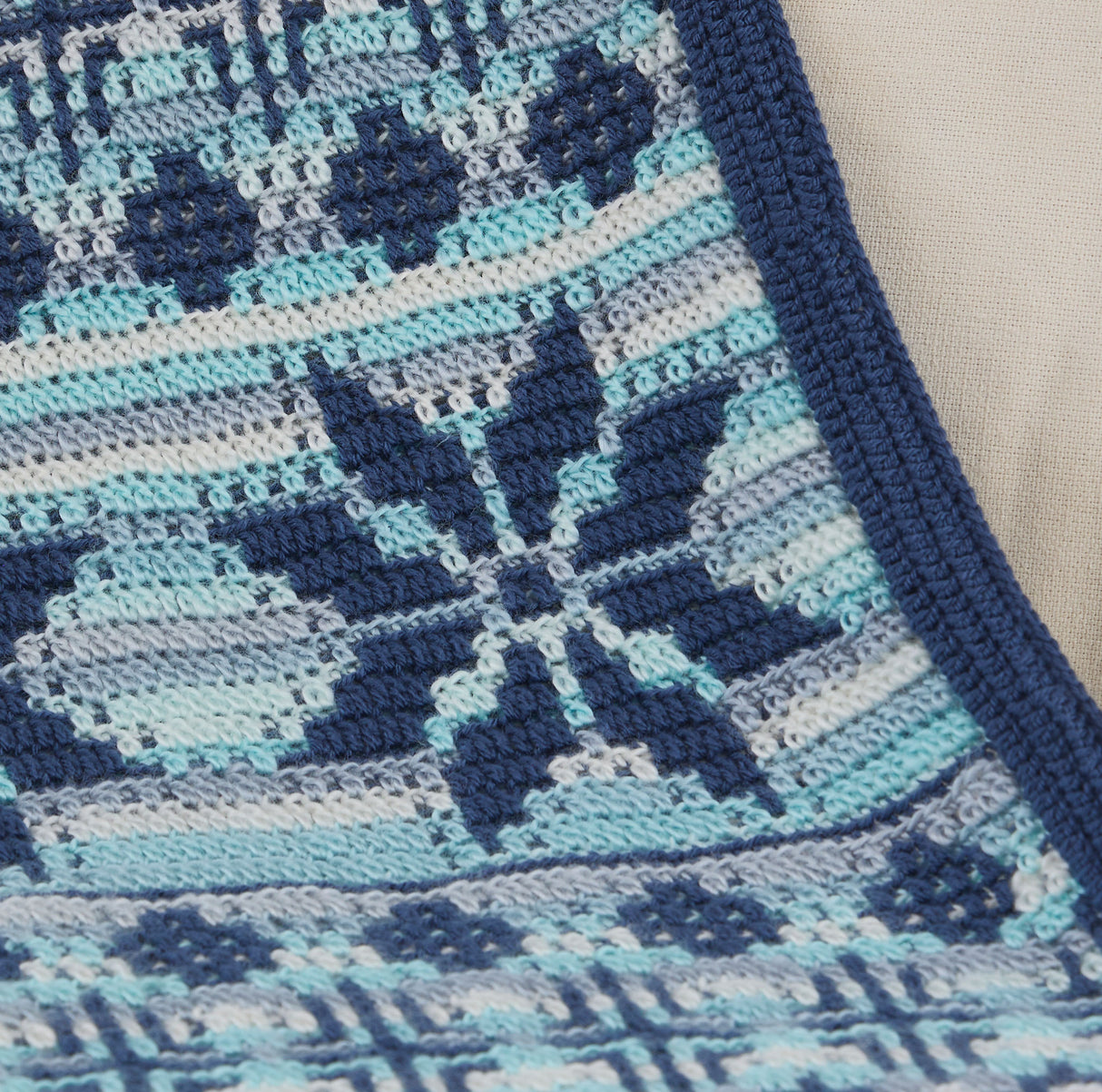 Snowscape Overlay Mosaic Blanket