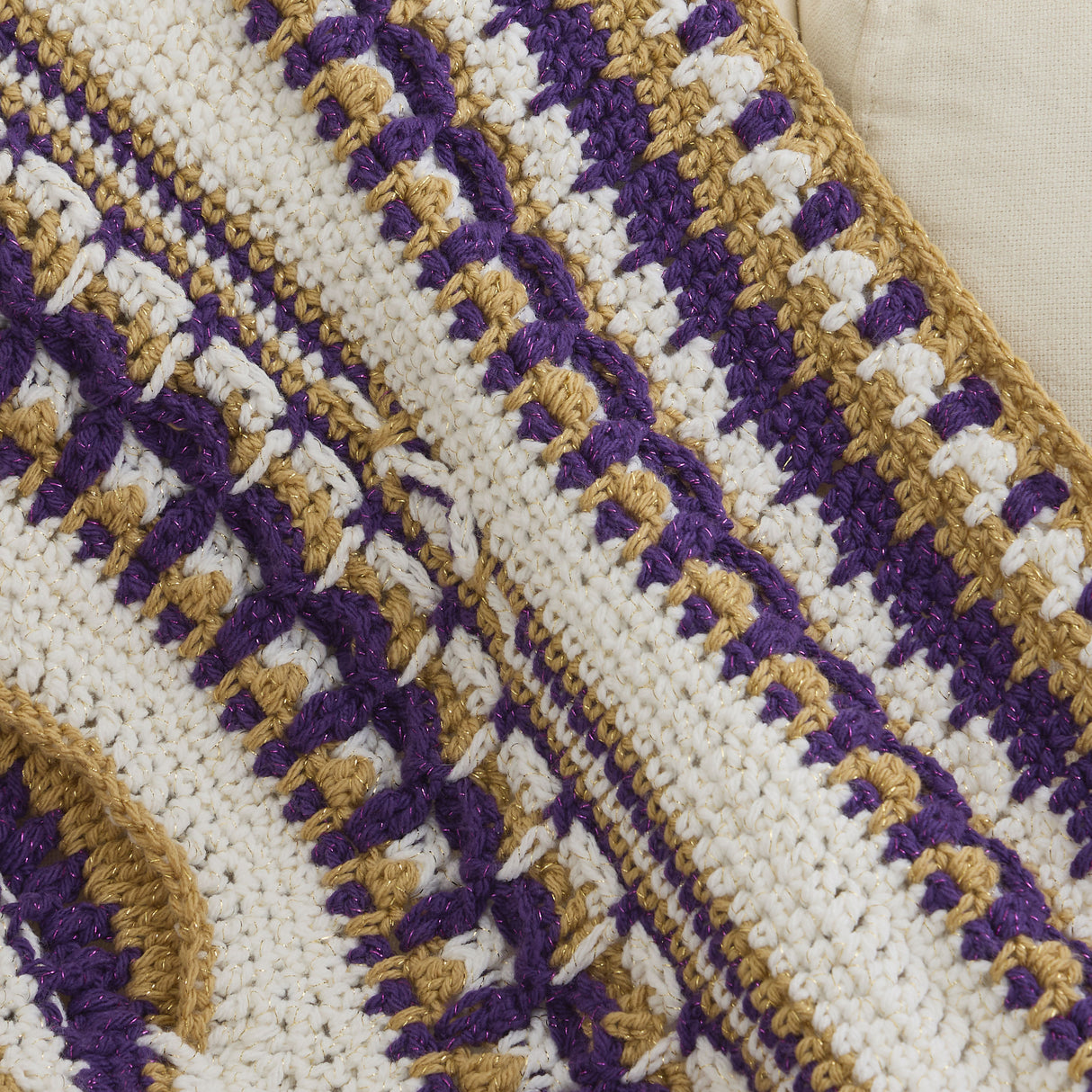 Purple/Topaz Sparkle Mandala Blanket