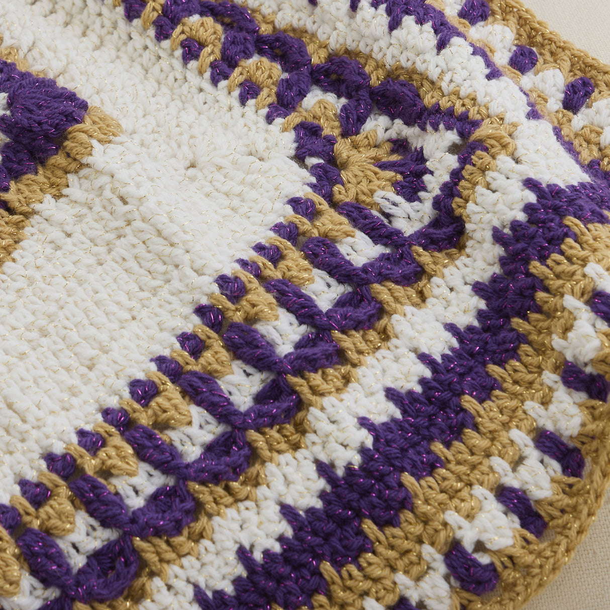 Purple/Topaz Sparkle Mandala Blanket