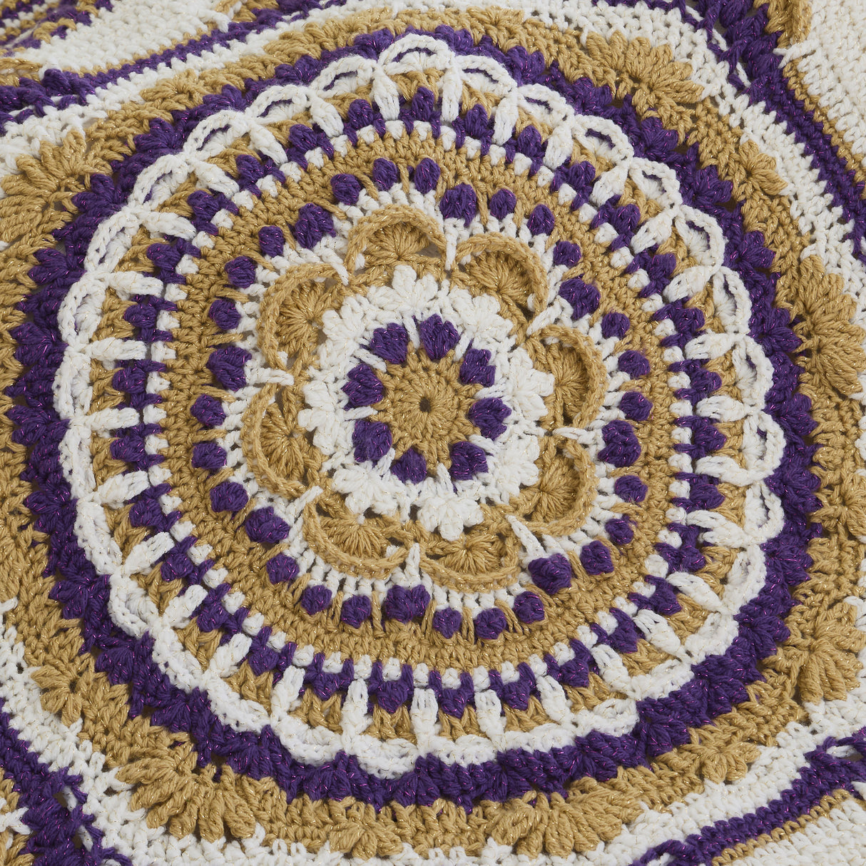 Purple/Topaz Sparkle Mandala Blanket