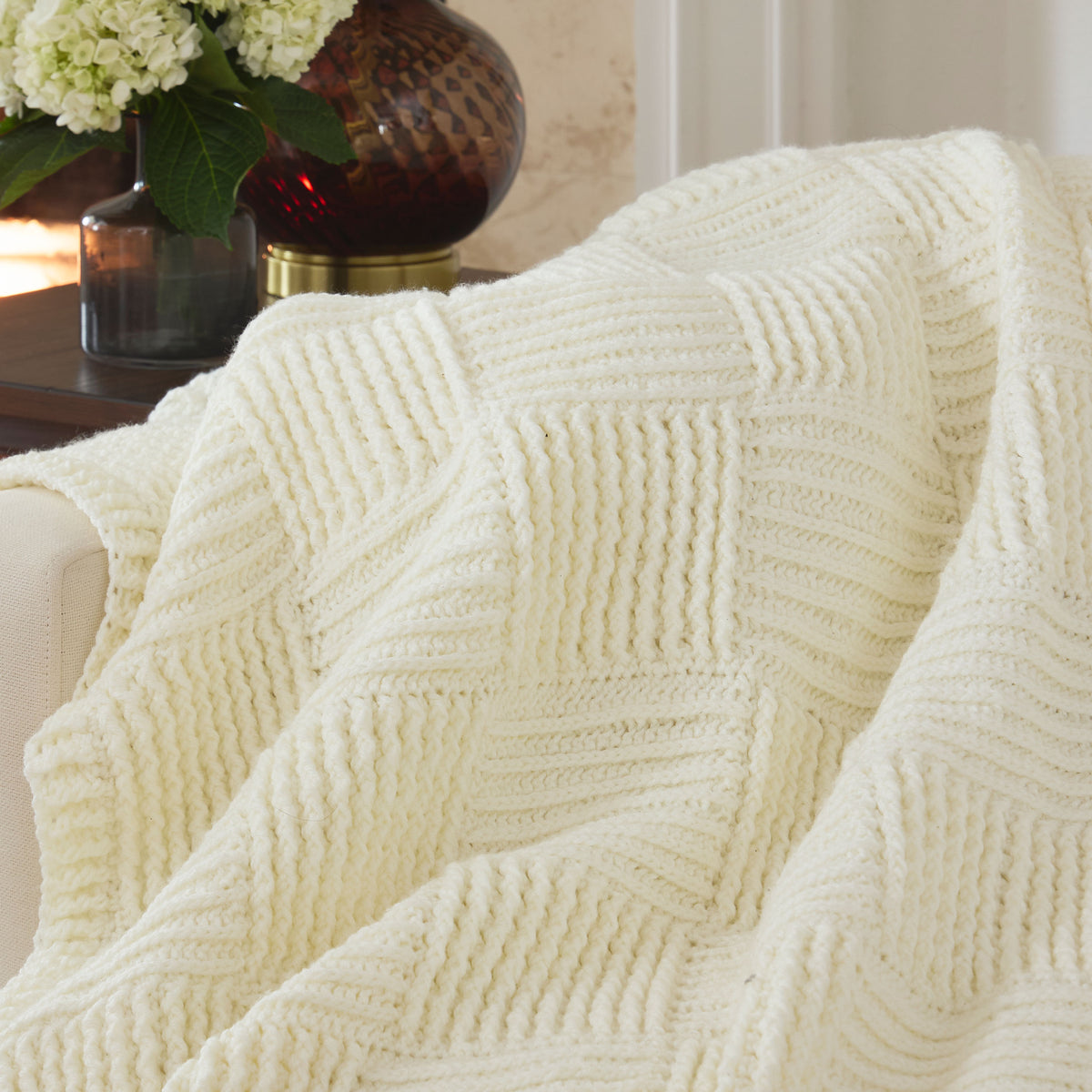 The Gridline Crochet Throw