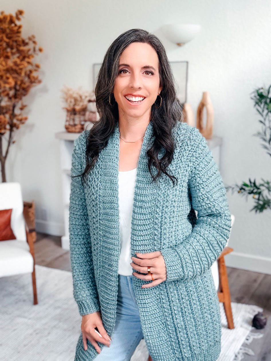 Wheat Stitch Crochet Cardigan – Mary Maxim