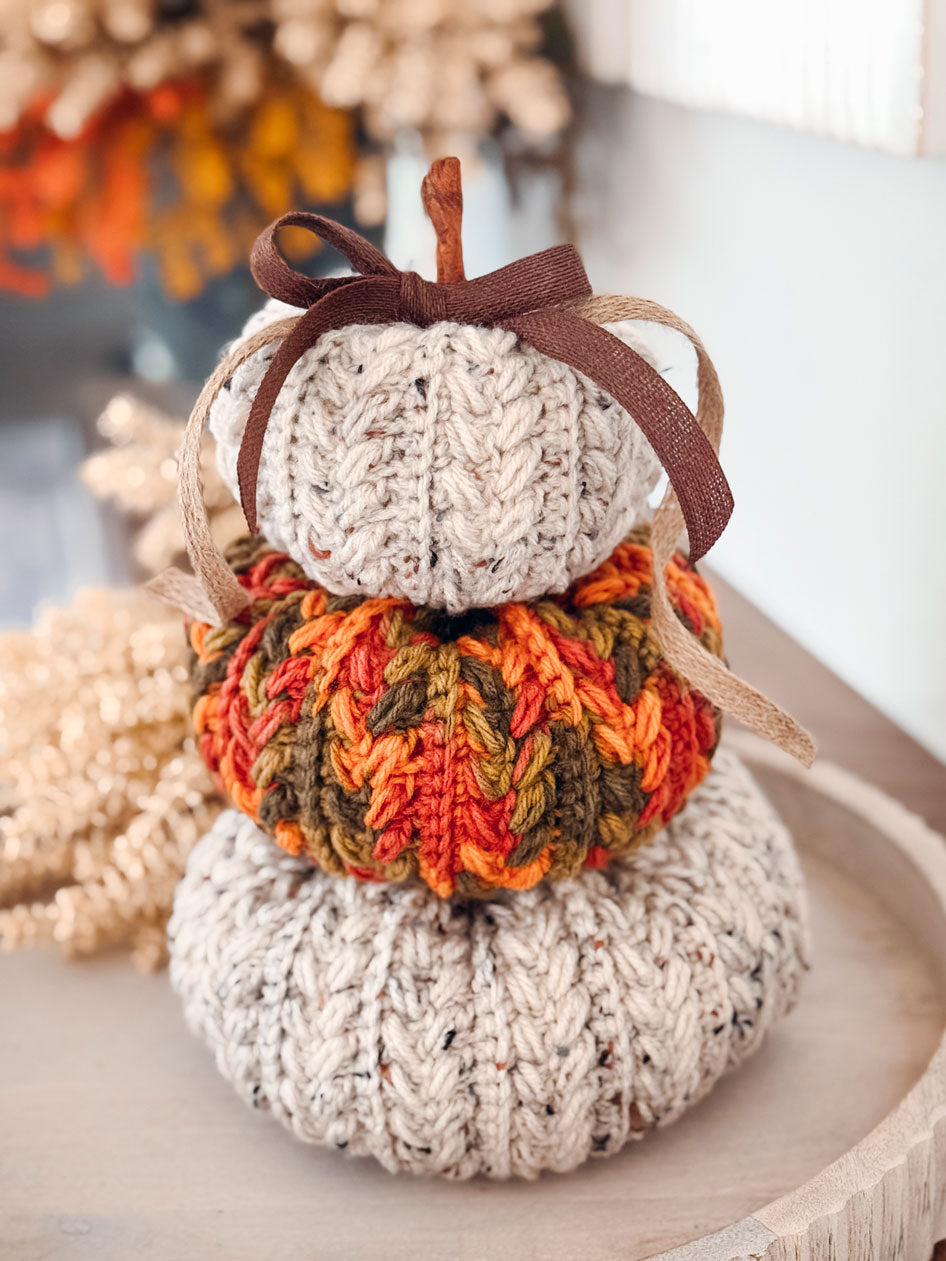 Wheat Stitch Crochet Pumpkins