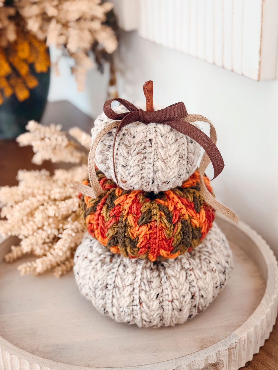 Wheat Stitch Crochet Pumpkins
