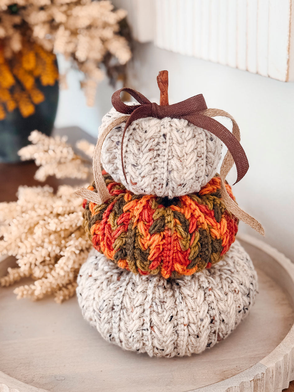 Wheat Stitch Crochet Pumpkins
