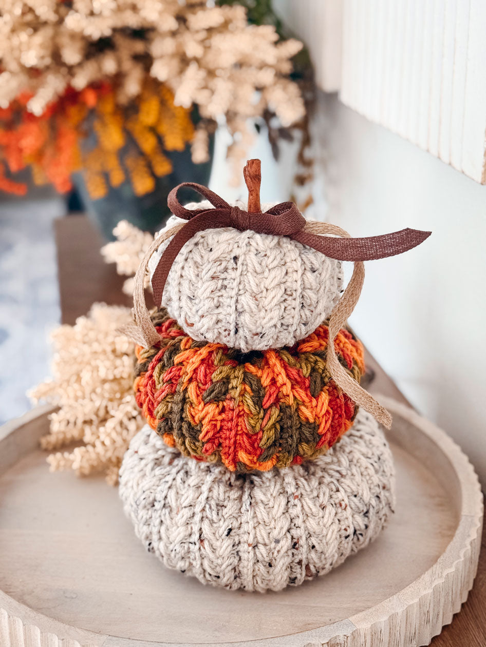Wheat Stitch Crochet Pumpkins