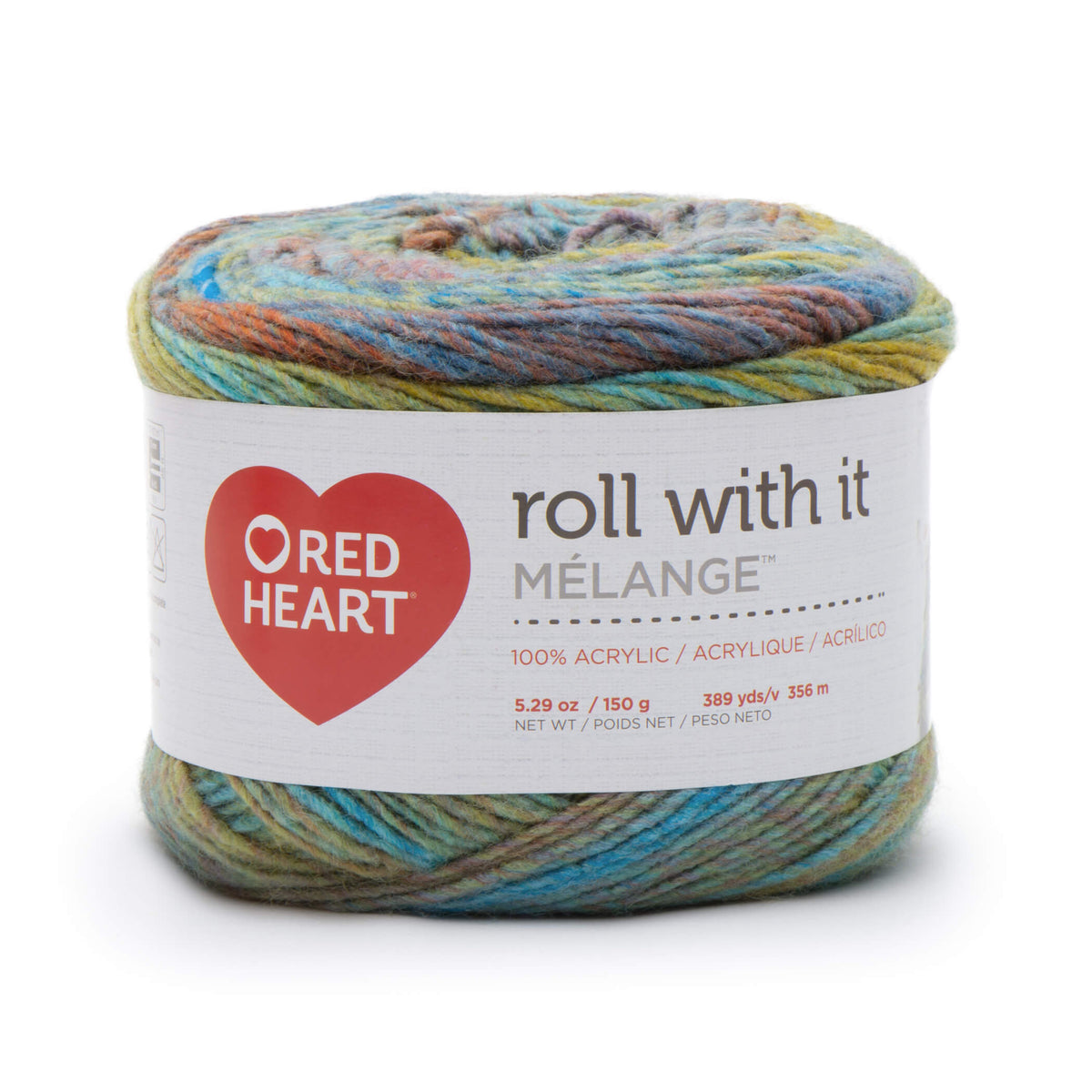 Red Heart Roll with It Melange Garen, 3 Pack, Green Room 3 Count Red Heart Roll with It Melange Garen, 3 Pack, Green Room 3 Count