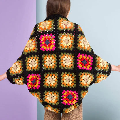 Free Red Heart Crochet Granny Cocoon Cardi Pattern