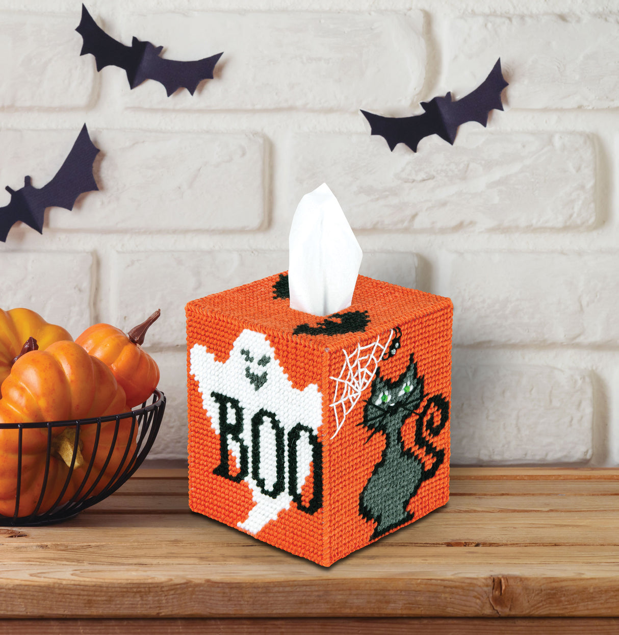 Halloween Plastic Canvas Tissue Box Cover