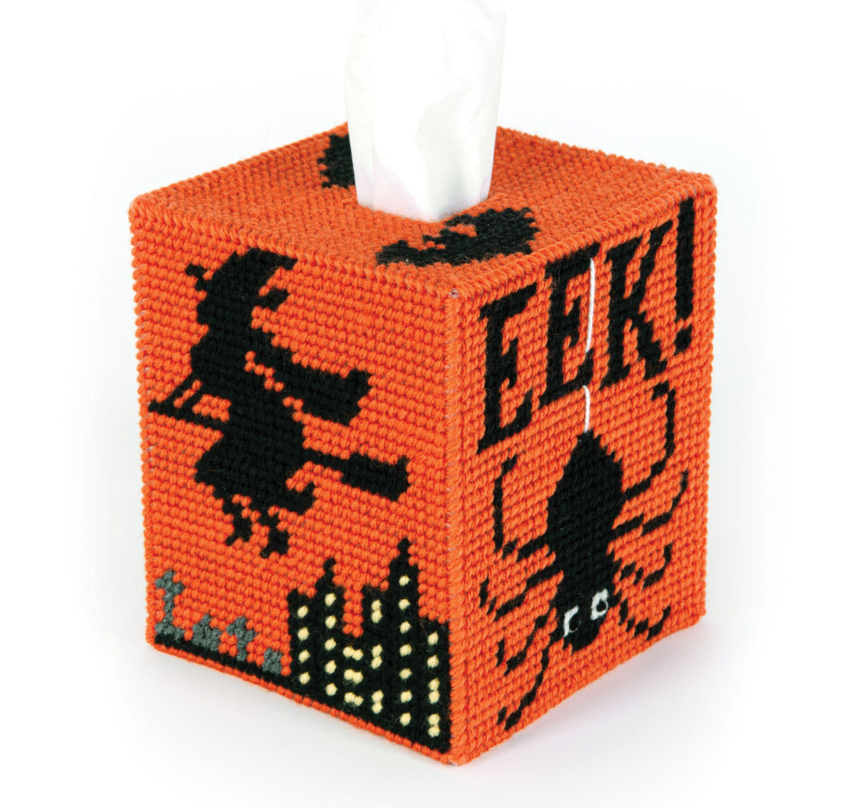 Halloween Plastic Canvas Tissue Box Cover