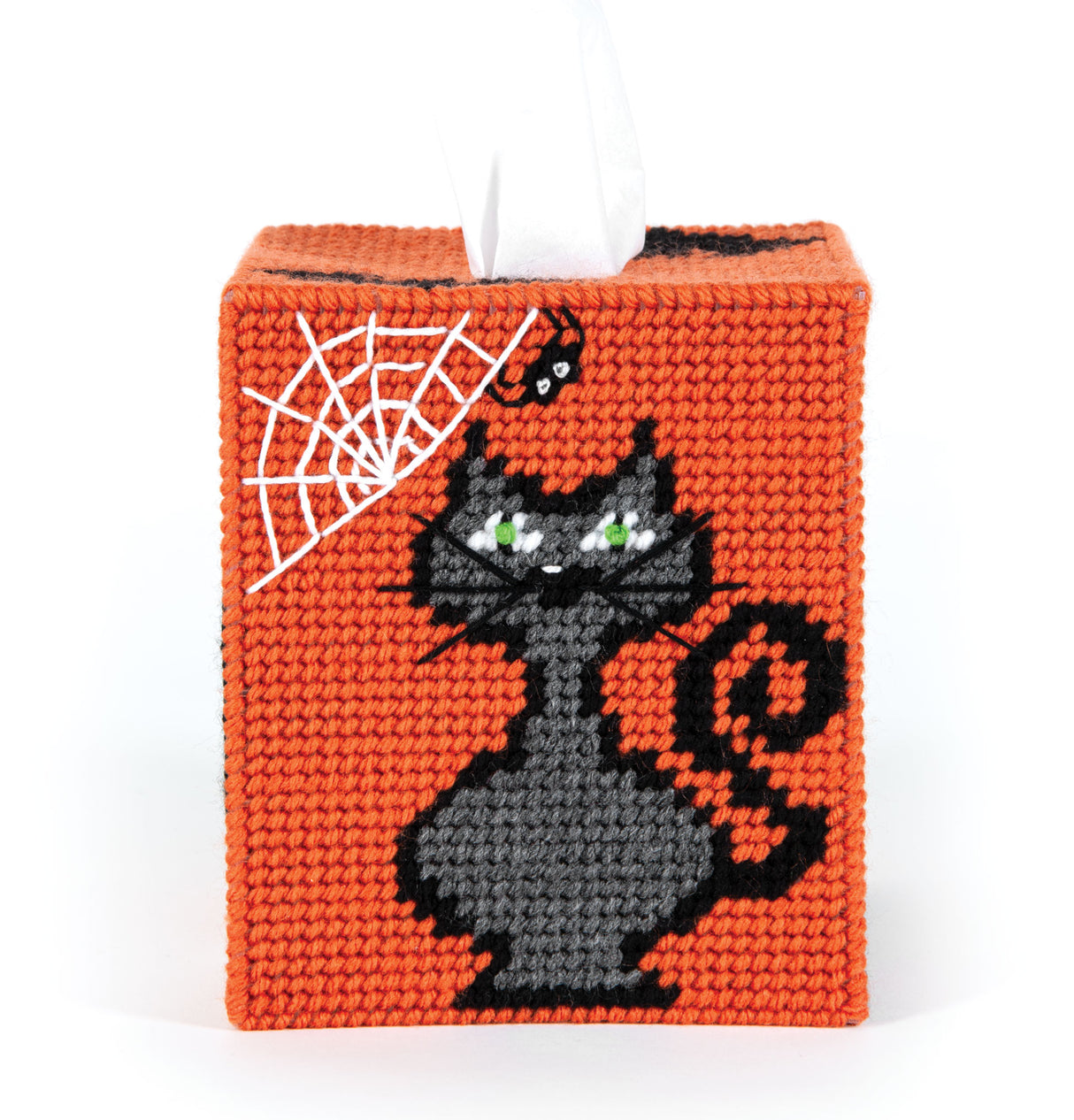 Halloween Plastic Canvas Tissue Box Cover