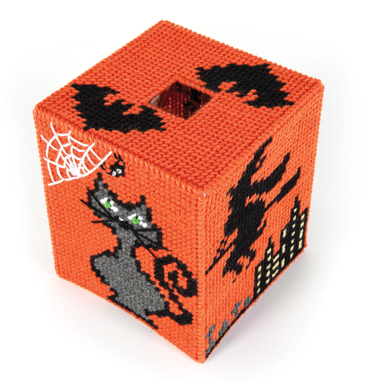 Halloween Plastic Canvas Tissue Box Cover