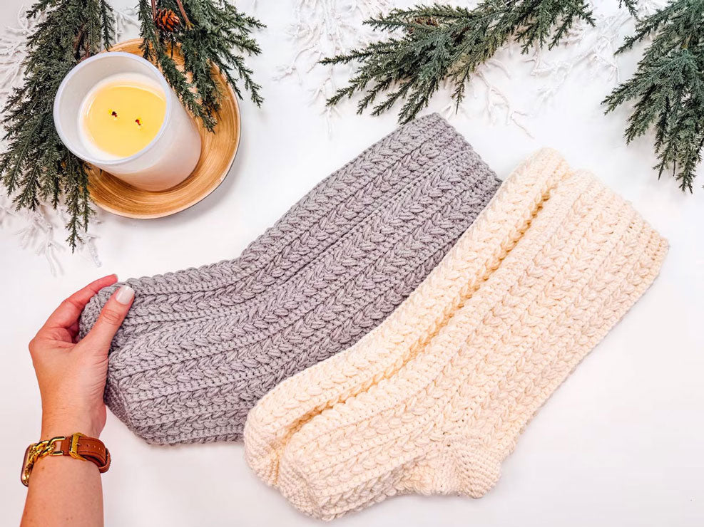 Snowdrift Wheat Slipper Socks