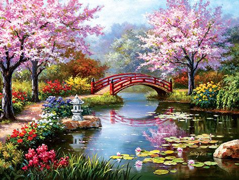 Japanese Garden in Blooms Jigsaw Puzzle