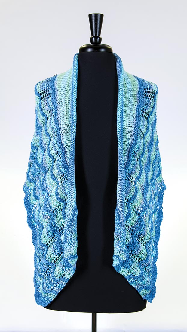 Ocean Waves Crescent Shawl Pattern