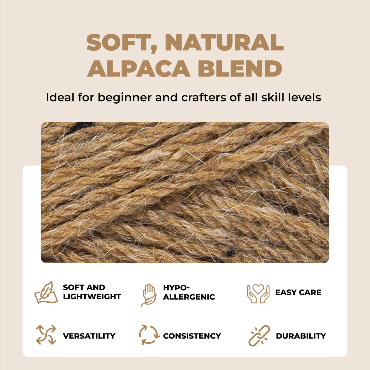 Mary Maxim Natural Alpaca Tweed