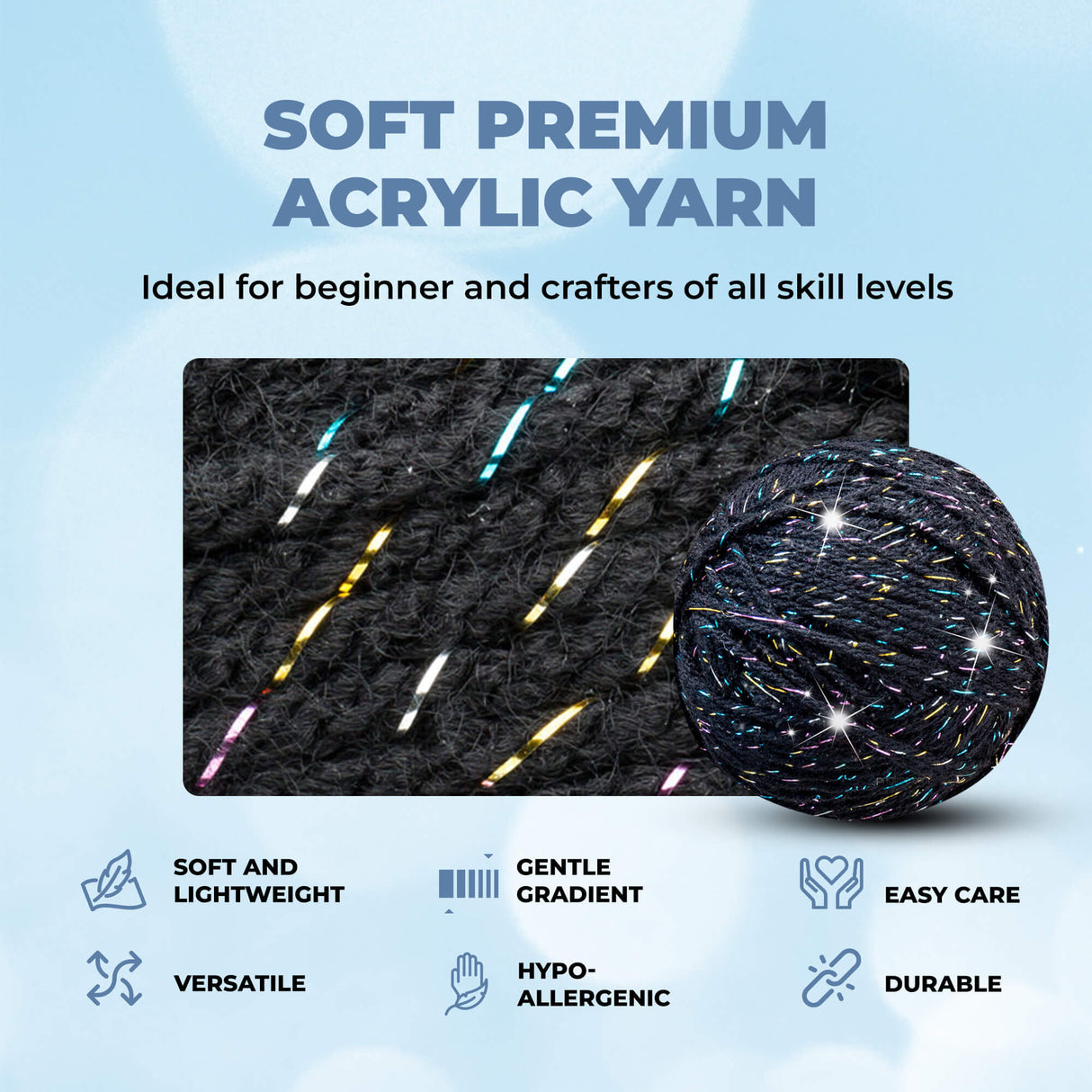 Mary Maxim Starlette Sparkle Yarn