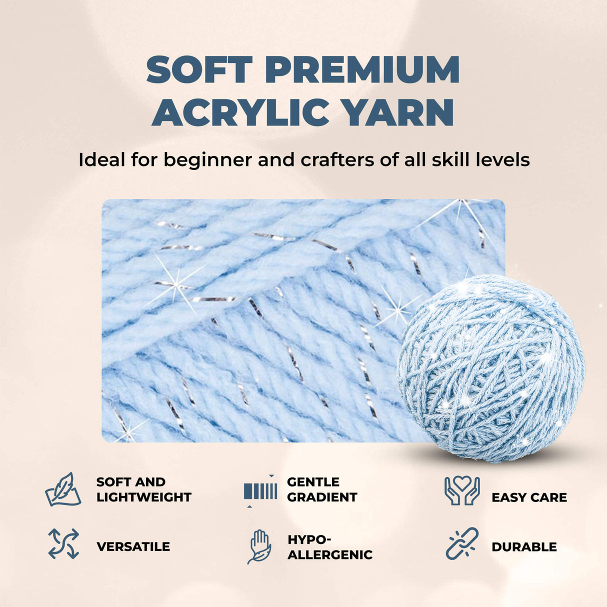 Mary Maxim Starlette Sparkle Yarn