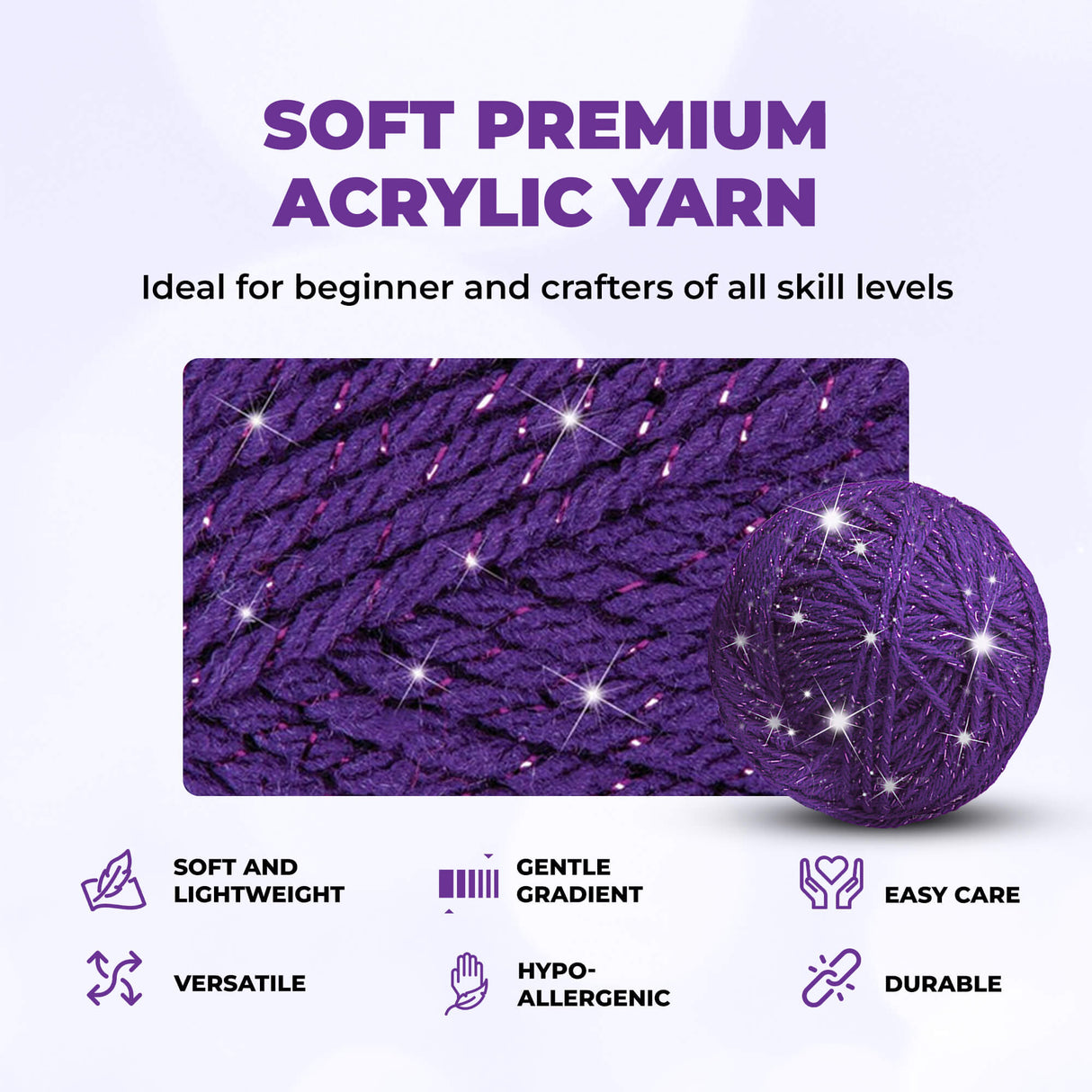 Mary Maxim Starlette Sparkle Yarn