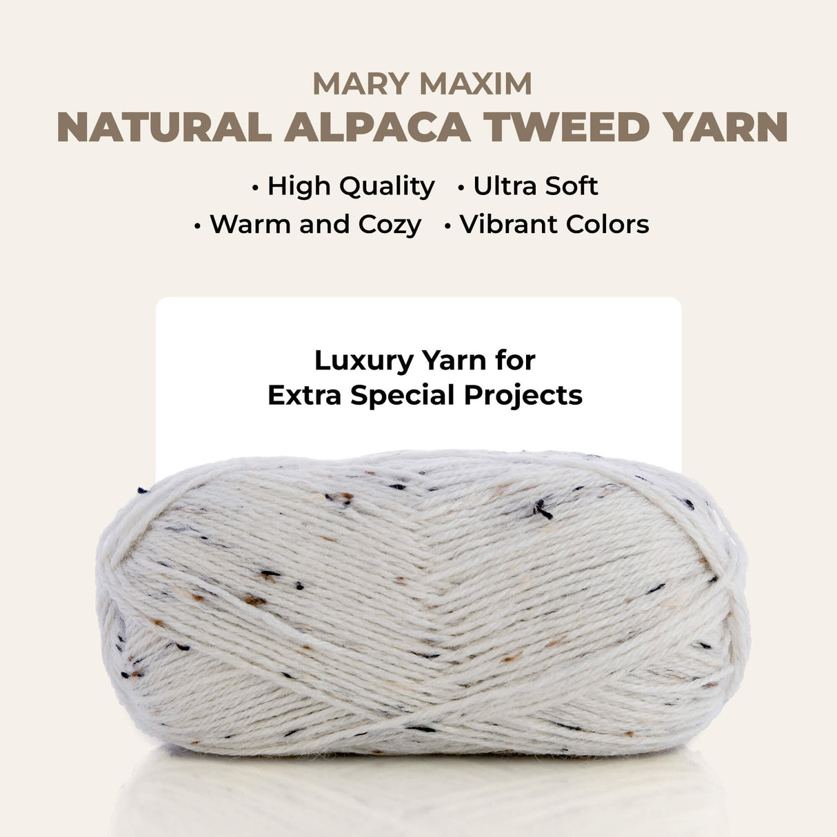 Mary Maxim Natural Alpaca Tweed