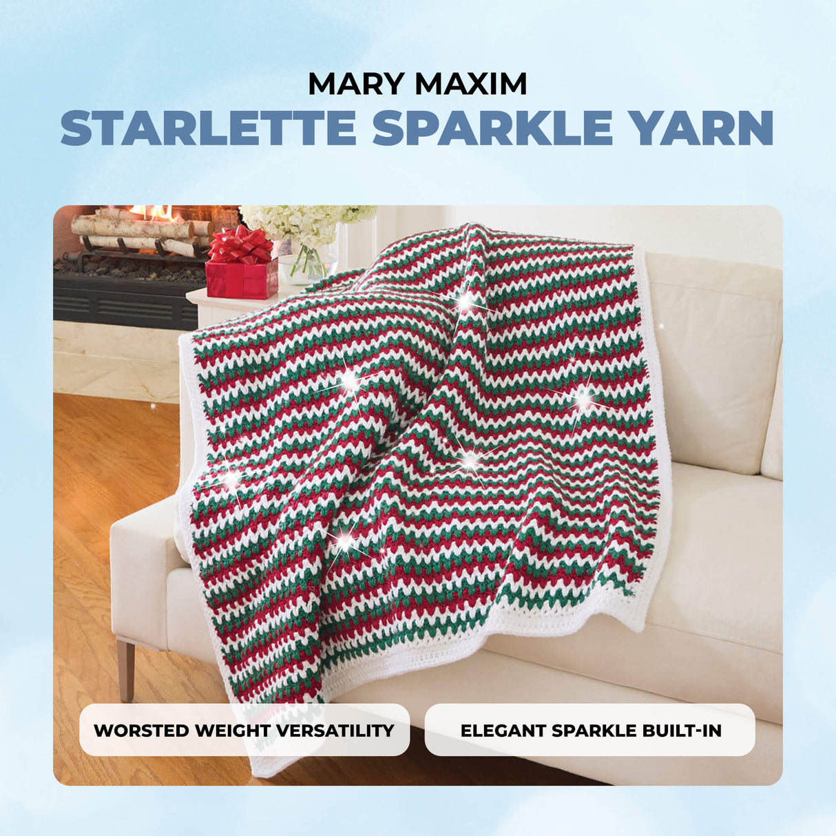 Mary Maxim Starlette Sparkle Yarn