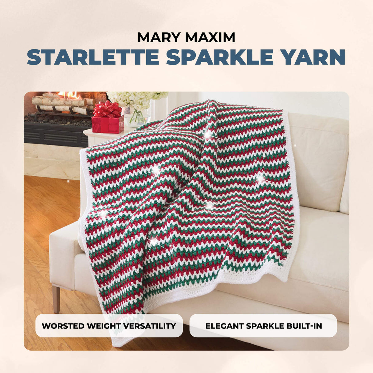 Mary Maxim Starlette Sparkle Yarn