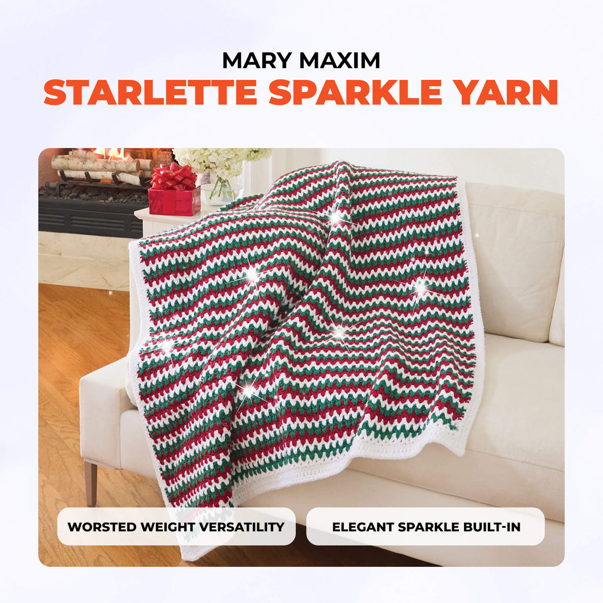 Mary Maxim Starlette Sparkle Yarn