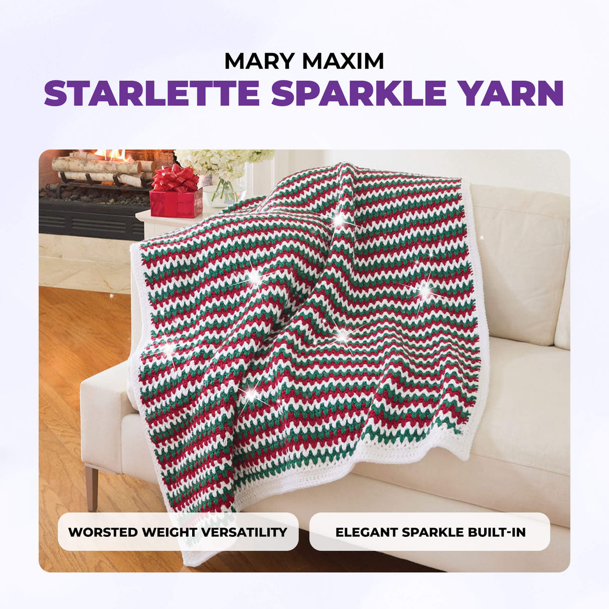 Mary Maxim Starlette Sparkle Yarn
