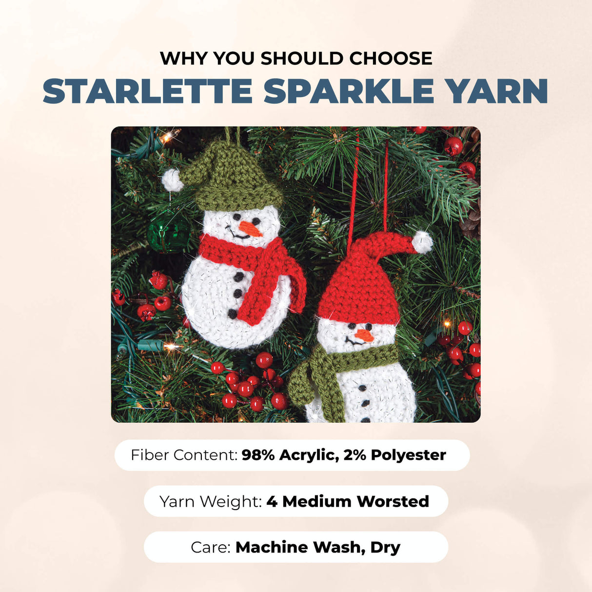 Mary Maxim Starlette Sparkle Yarn