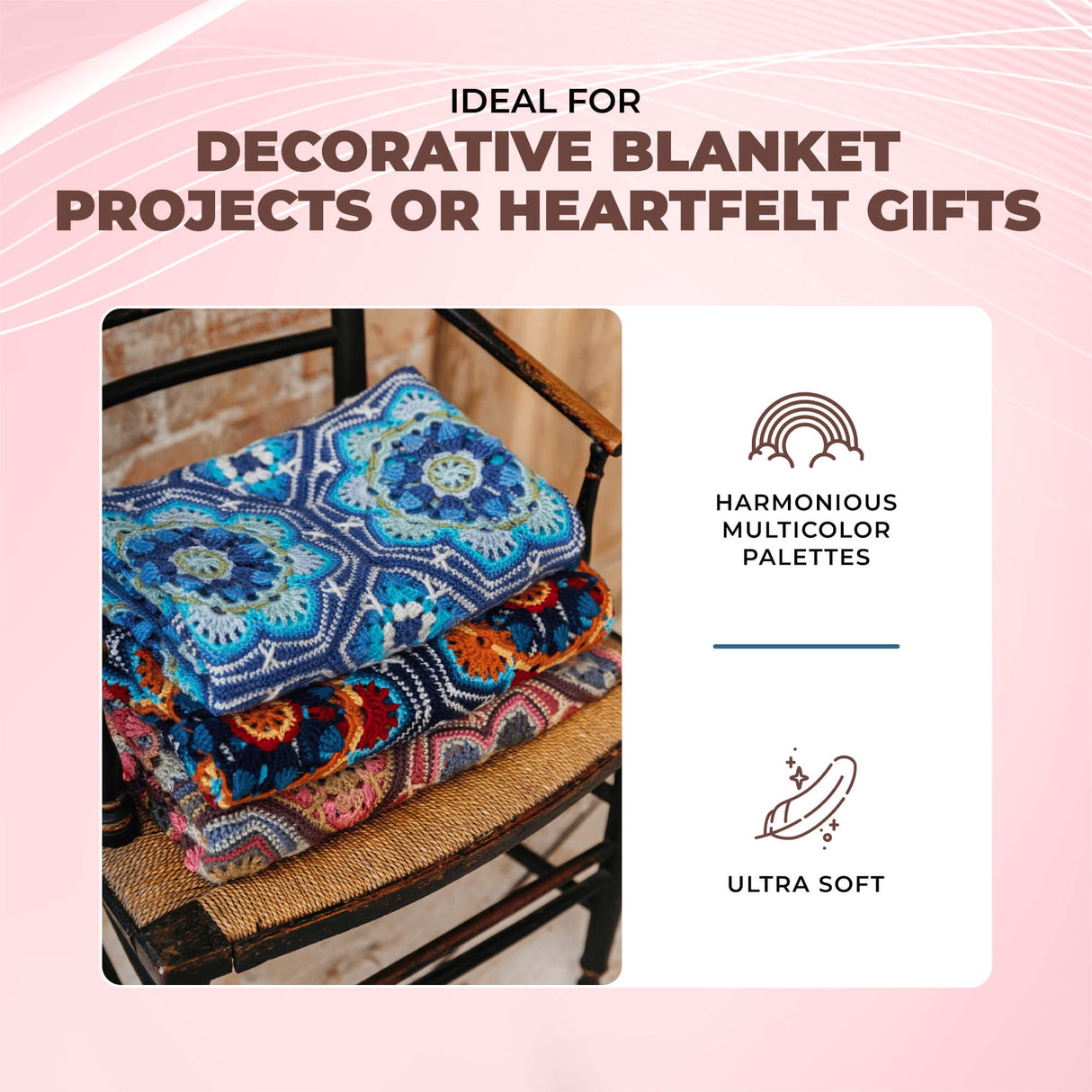 Persian Tiles Throw (Mary Maxim Mellowspun DK)