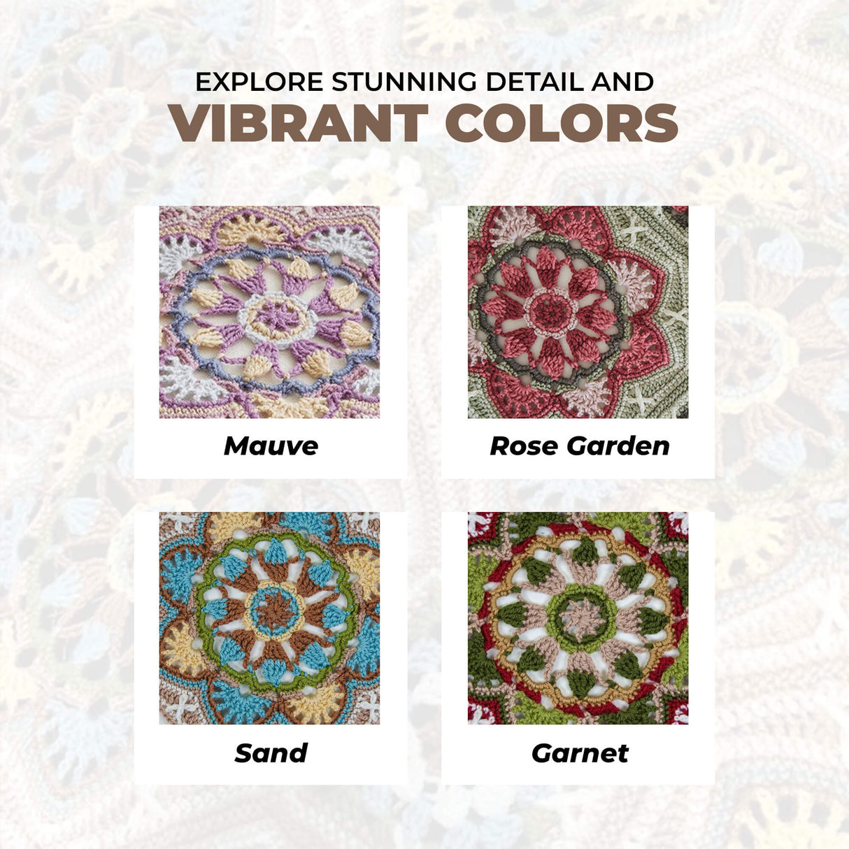 Persian Tiles Throw (Mary Maxim Mellowspun DK)