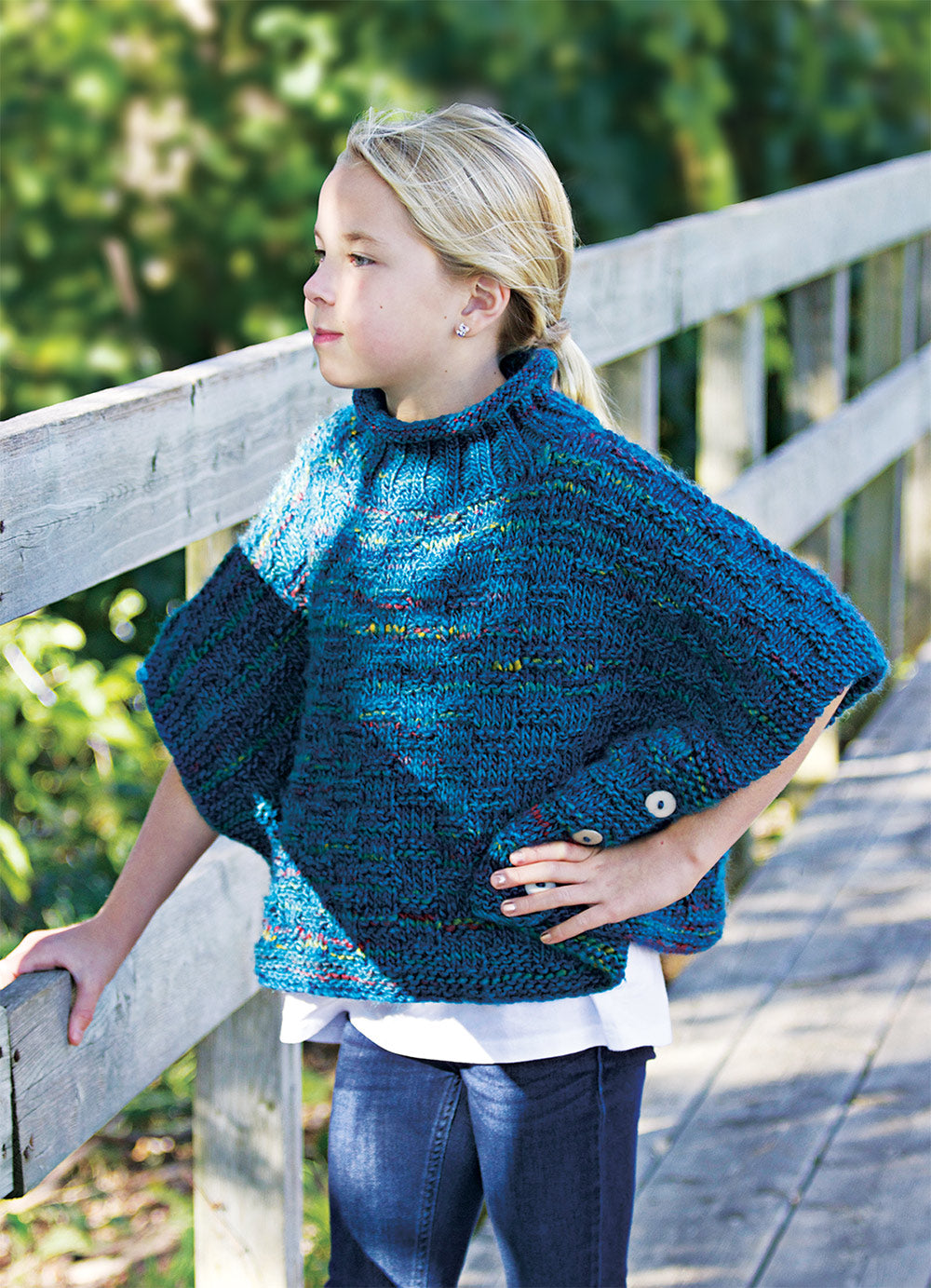 Kid's Buttoned Poncho Pattern
