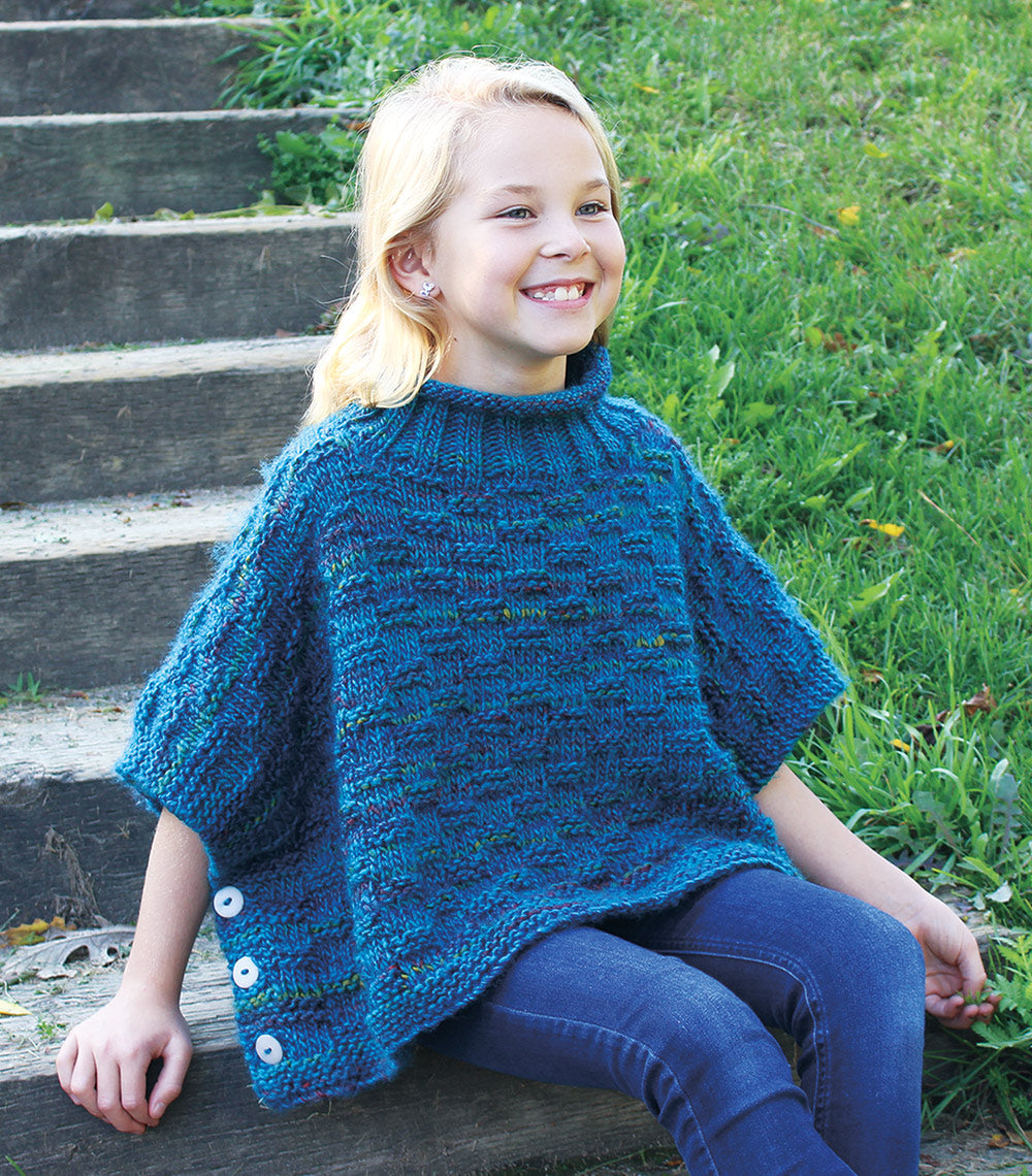 Kid's Buttoned Poncho Pattern