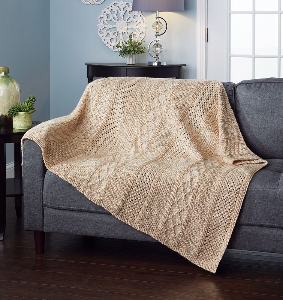 Section by Section Throw Pattern Mary Maxim