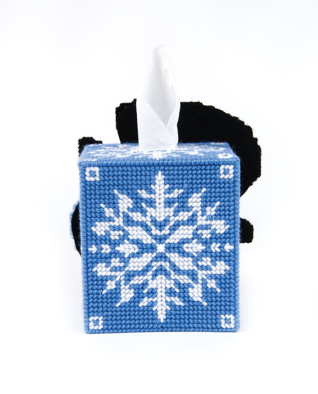 Snowflake Snowman Plastic Canvas Tissue Box Cover