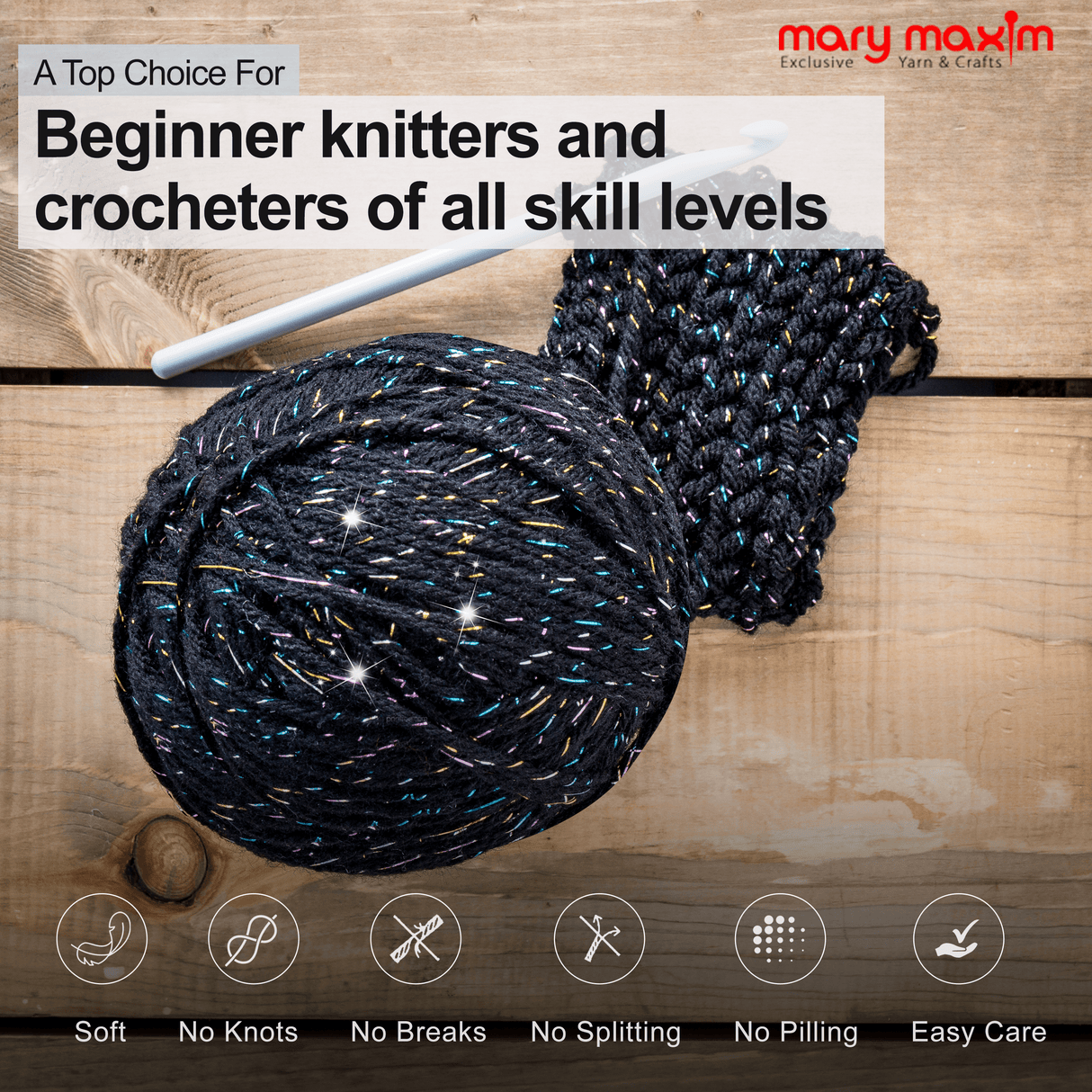 Mary Maxim Starlette Sparkle Yarn