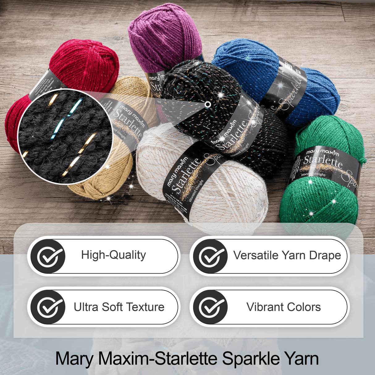 Mary Maxim Starlette Sparkle Yarn