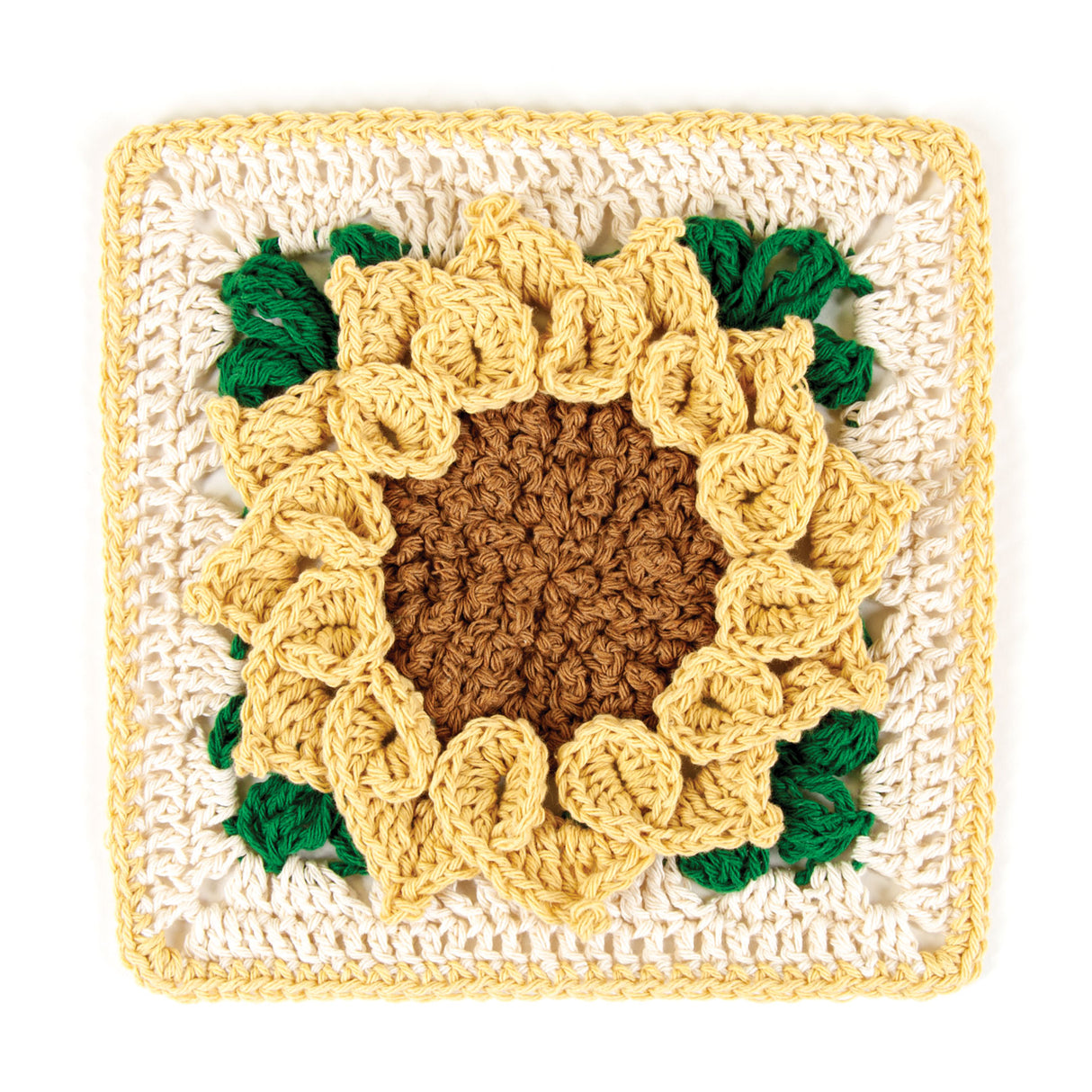 Sunflower Granny Square Trivet