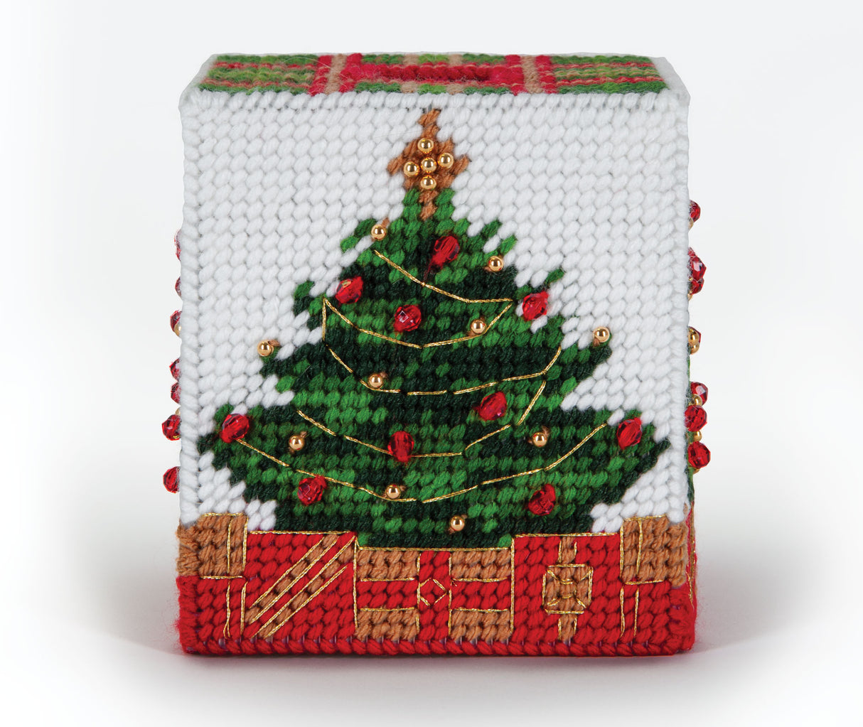 O Christmas Tree Tissue Box Cover Plastic Canvas Kit