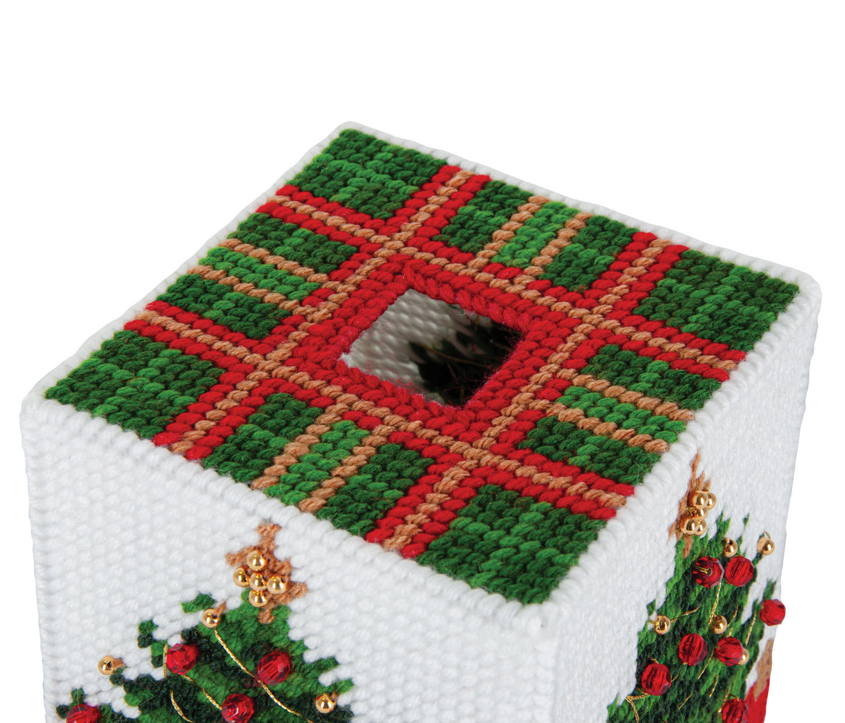 O Christmas Tree Tissue Box Cover Plastic Canvas Kit