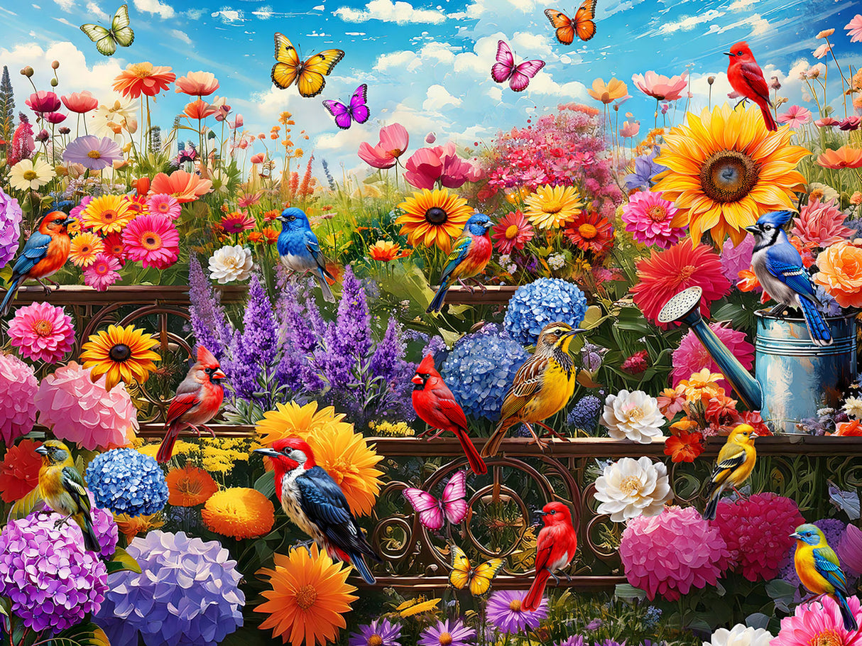Songbirds in Bloom Jigsaw Puzzle