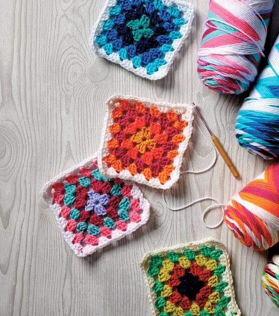 Red Heart All In One Granny Square Yarn