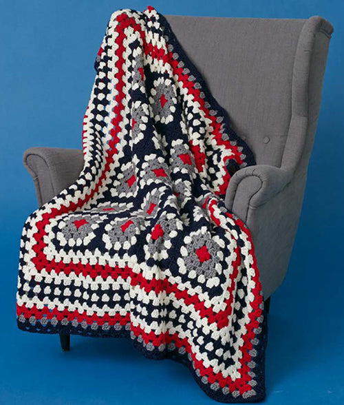Free Patriotic Granny Throw Pattern